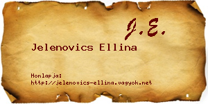 Jelenovics Ellina névjegykártya